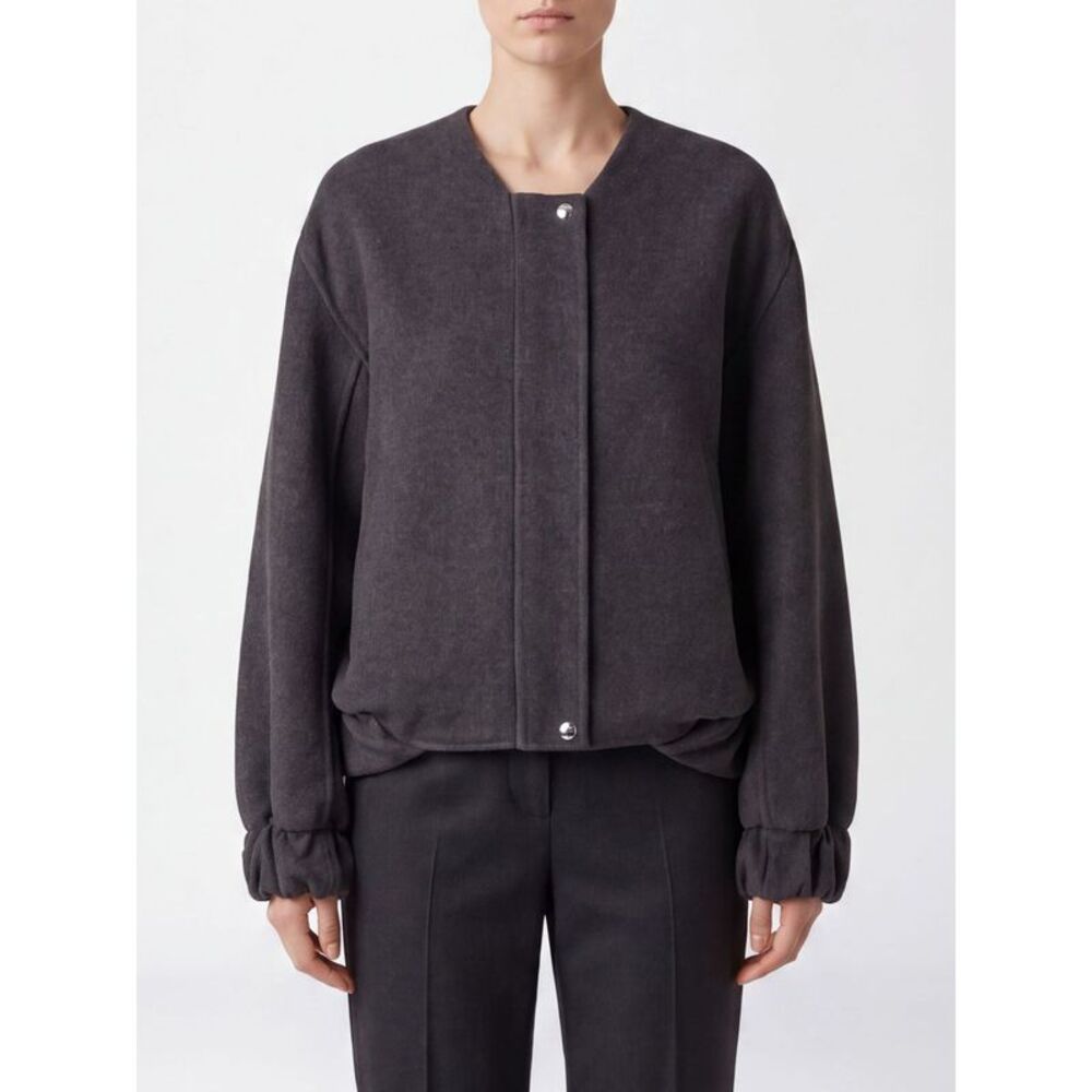 Khaite Women Cordan Relaxed Fit Wool Bomber Jacket Khaite With Dropped Shoulders